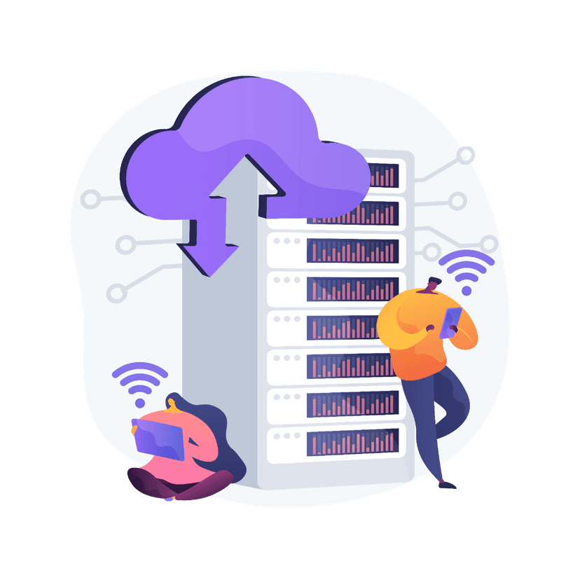 Web Hosting Illustration