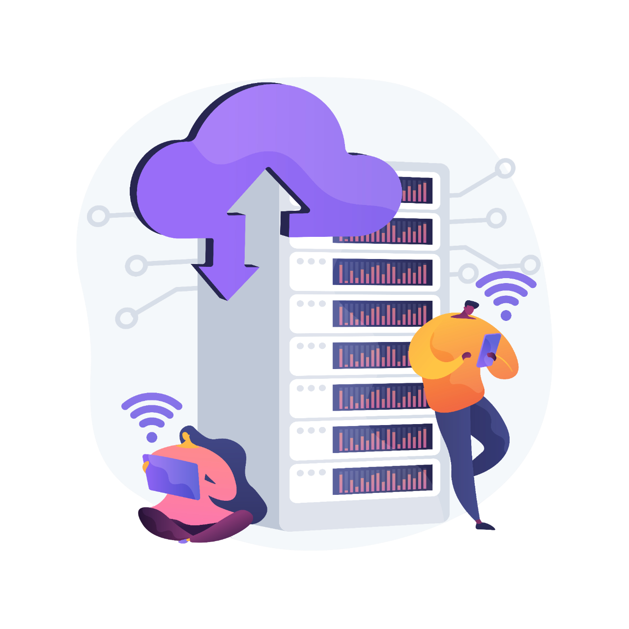 Web Hosting Illustration